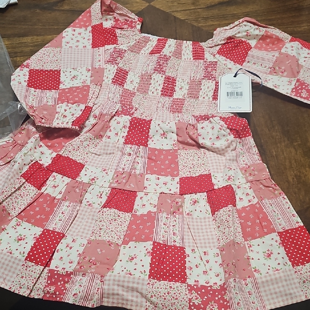Classic Prep Pink Patchwork Dress